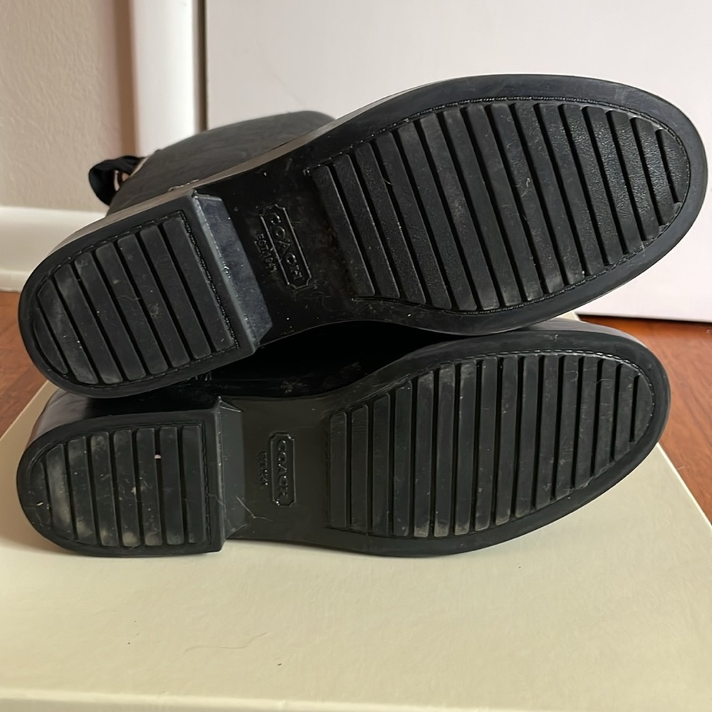 Coach Women's Tristee Black Rain Boots - Picture 6 of 10
